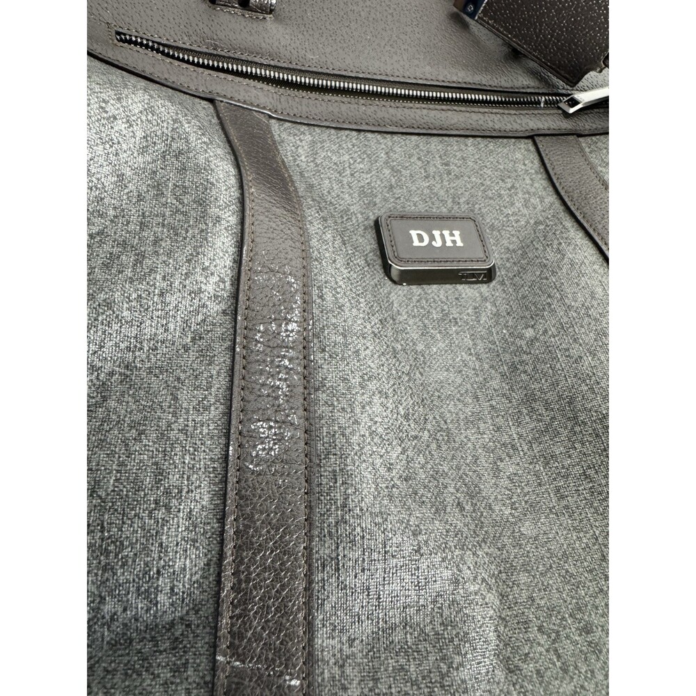Authentic TUMI Astor San Remo Duffel Earl Grey Brown Leather Weekender Bag - Picture 7 of 13